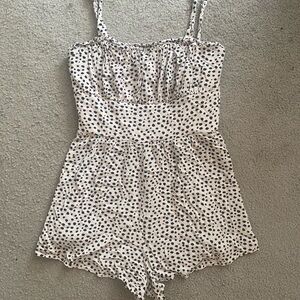 Trixxi Black and White Polka Dot Romper